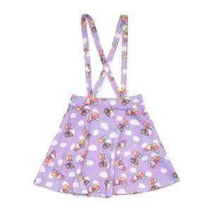 BNWT - limited edition Pusheen x hello kitty skirt with removable suspenders